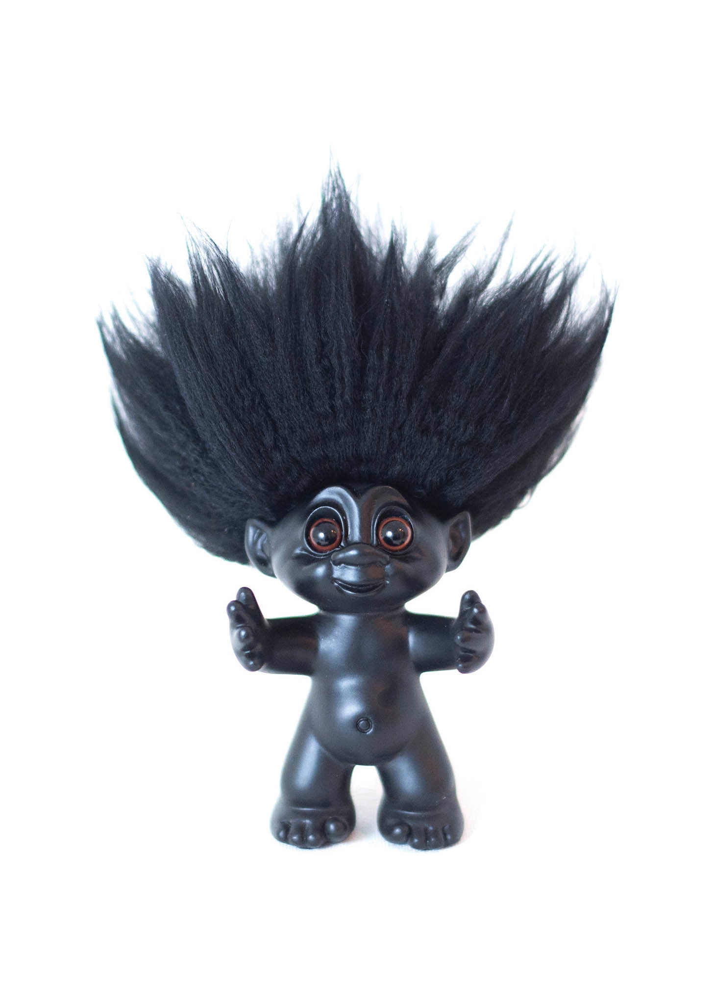 Matt black, 9 cm | Good Luck Troll figurine | Spring Copenhagen