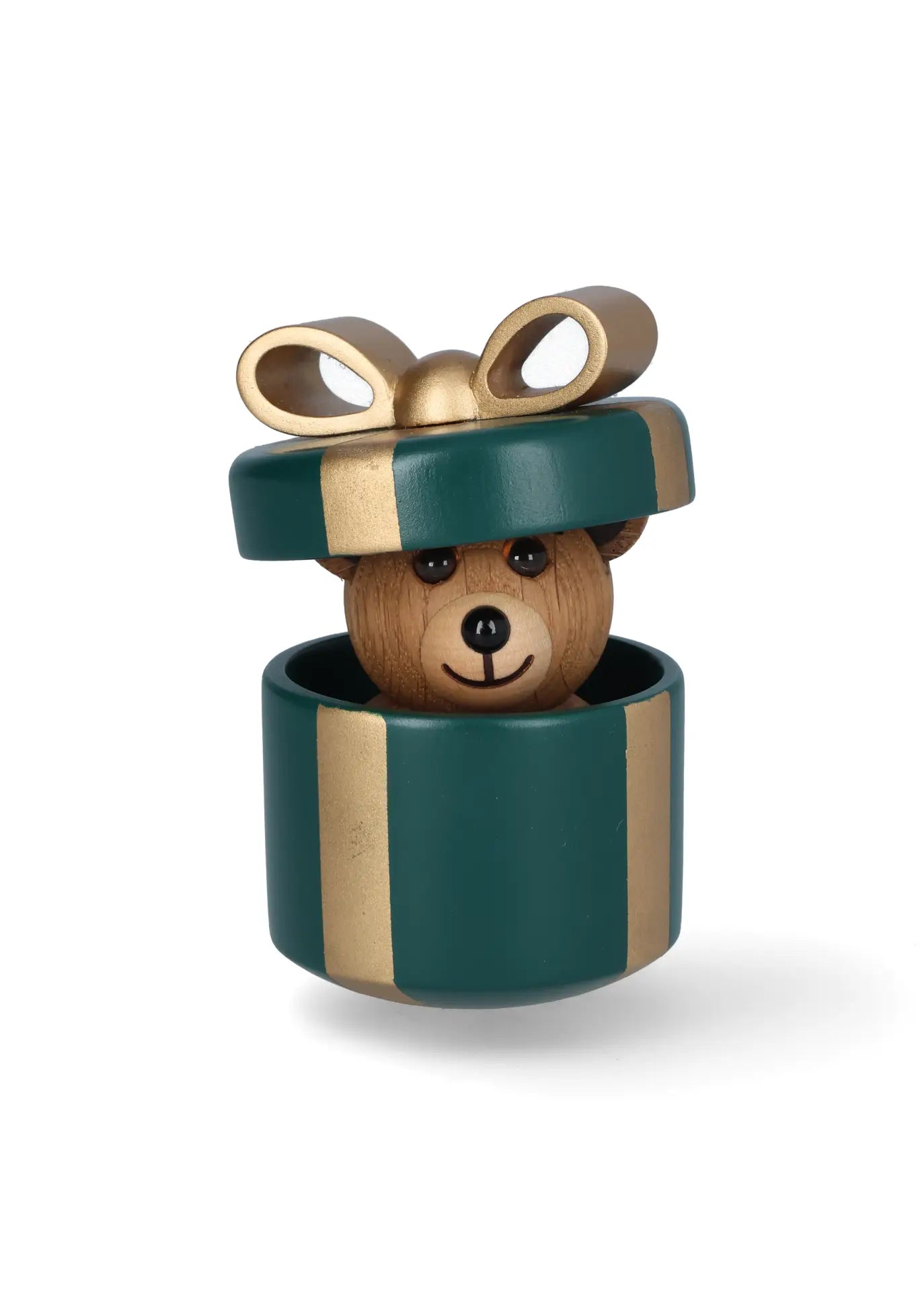 Gifting Teddy, green & gold