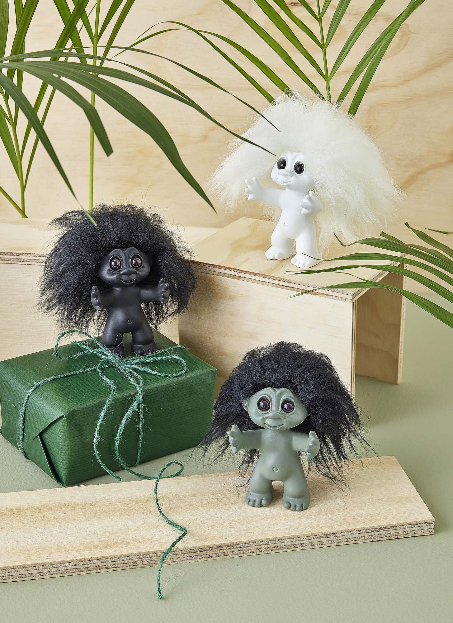 Matt black, 9 cm | Good Luck Troll figurine | Spring Copenhagen